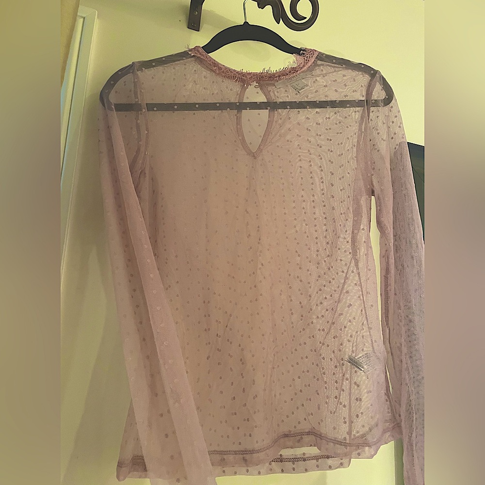 Forever 21 sheer long sleeved top